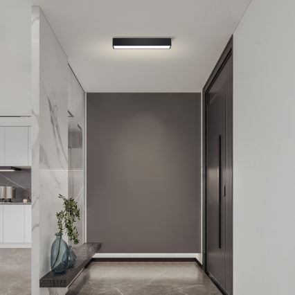 Immax NEO 07254L - Plafonnier à intensité variable NEO LITE LUNGO LED/20W/230V 3000-6000K Wi-Fi Tuya noir + Télécommande