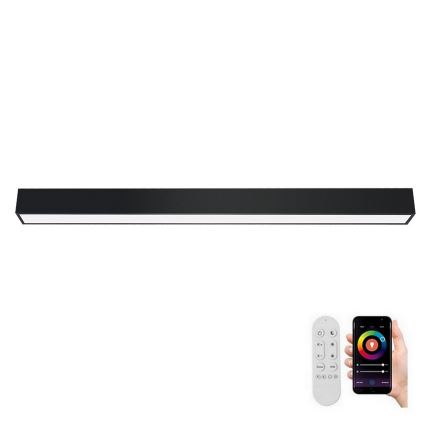 Immax NEO 07256L - Dimmbare LED-Deckenleuchte NEO LITE LUNGO LED/38W/230V 3000-6000K Wi-Fi Tuya schwarz + Fernbedienung