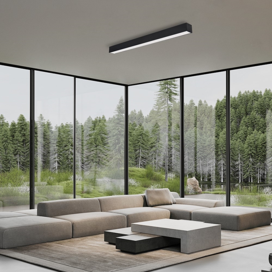 Immax NEO 07256L - Dimmbare LED-Deckenleuchte NEO LITE LUNGO LED/38W/230V 3000-6000K Wi-Fi Tuya schwarz + Fernbedienung