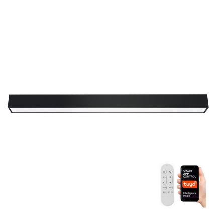 Immax NEO 07256L - Dimmbare LED-Deckenleuchte NEO LITE LUNGO LED/38W/230V 3000-6000K Wi-Fi Tuya schwarz + Fernbedienung