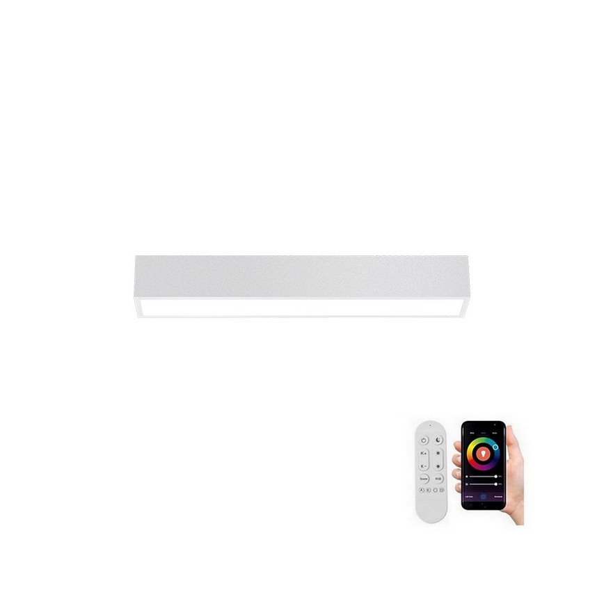 Immax NEO 07257L - Plafonnier à intensité variable NEO LITE LUNGO LED/20W/230V 3000-6000K Wi-Fi Tuya blanc + Télécommande