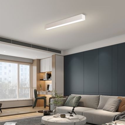 Immax NEO 07258L - Plafonnier à intensité variable NEO LITE LUNGO LED/29W/230V 3000-6000K Wi-Fi Tuya blanc + télécommande