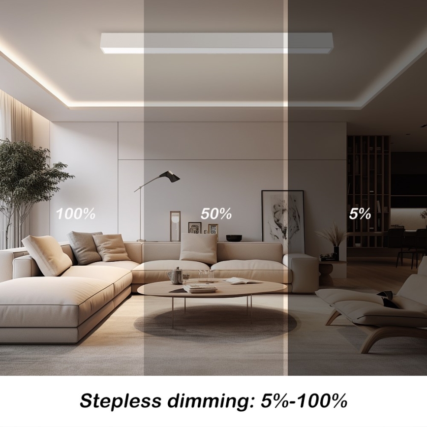Immax NEO 07259L - Dimmbare LED-Deckenleuchte NEO LITE LUNGO LED/38W/230V 3000-6000K Wi-Fi Tuya weiß + Fernbedienung