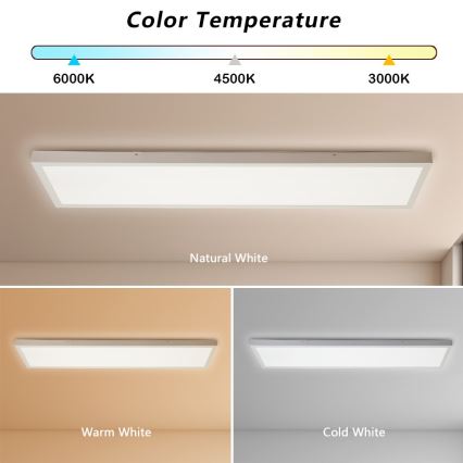 Immax NEO 07276L - Dimmbare LED-Deckenleuchte für Badezimmer NEO LITE FRAME LED/50W/230V IP44 Wi-Fi Tuya + Fernbedienung weiß