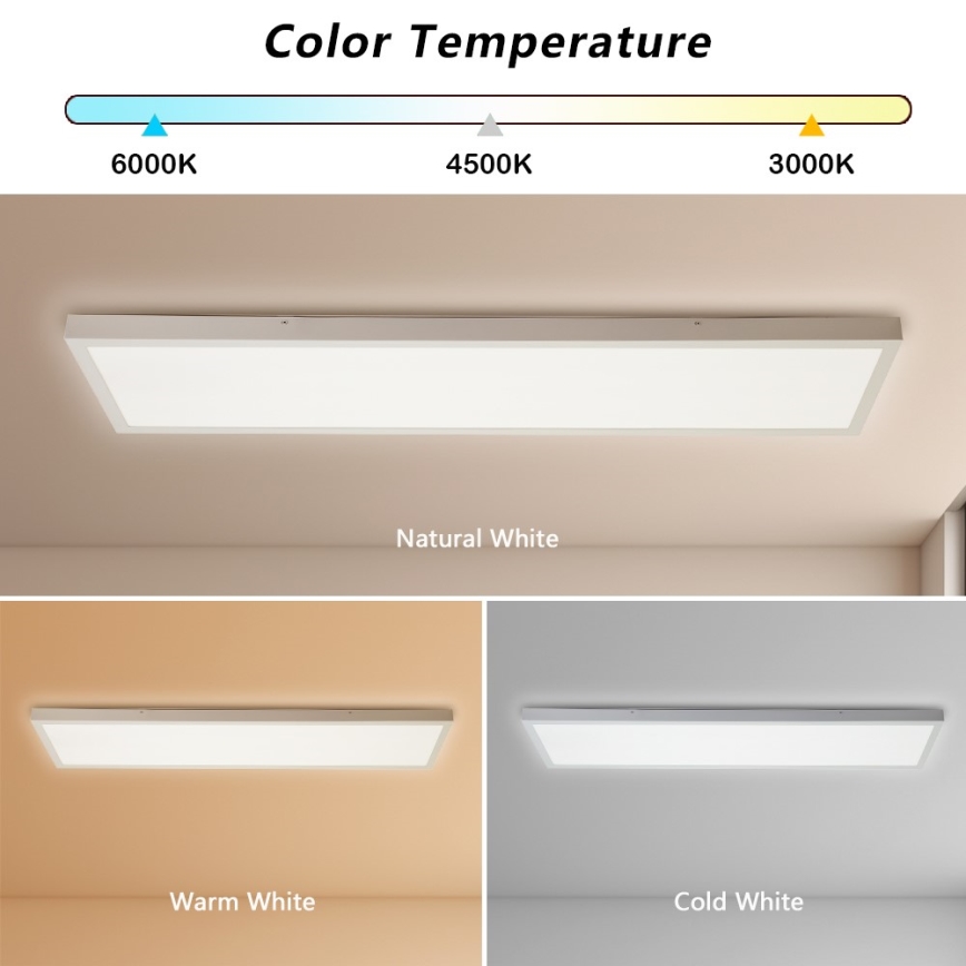 Immax NEO 07276L - Dimmbare LED-Deckenleuchte für Badezimmer NEO LITE FRAME LED/50W/230V IP44 Wi-Fi Tuya + Fernbedienung weiß