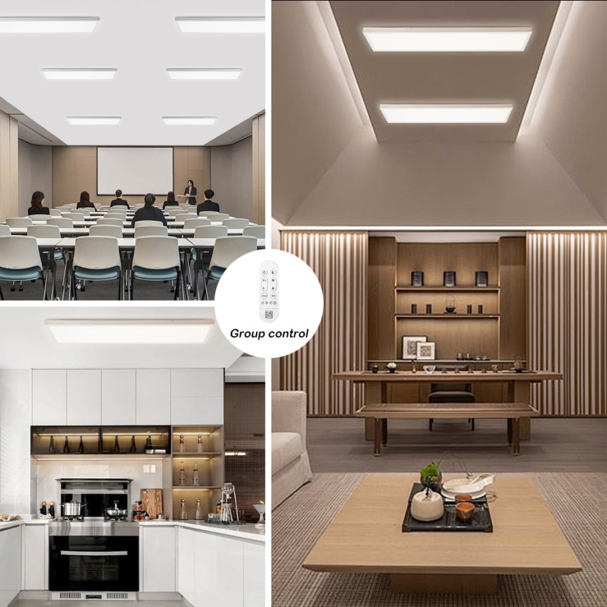 Immax NEO 07276L - Dimmbare LED-Deckenleuchte für Badezimmer NEO LITE FRAME LED/50W/230V IP44 Wi-Fi Tuya + Fernbedienung weiß