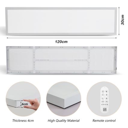 Immax NEO 07276L - Dimmbare LED-Deckenleuchte für Badezimmer NEO LITE FRAME LED/50W/230V IP44 Wi-Fi Tuya + Fernbedienung weiß