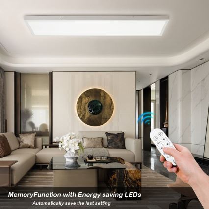 Immax NEO 07276L - Plafoniera LED dimmerabile da bagno NEO LITE FRAME LED/50W/230V IP44 Wi-Fi Tuya + telecomando bianco