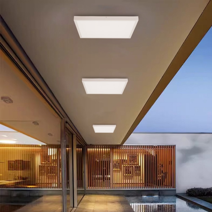 Immax NEO 07277L - Dimmbare LED-Deckenleuchte für Badezimmer NEO LITE FRAME LED/50W/230V IP44 Wi-Fi Tuya +remote Steuerung weiß