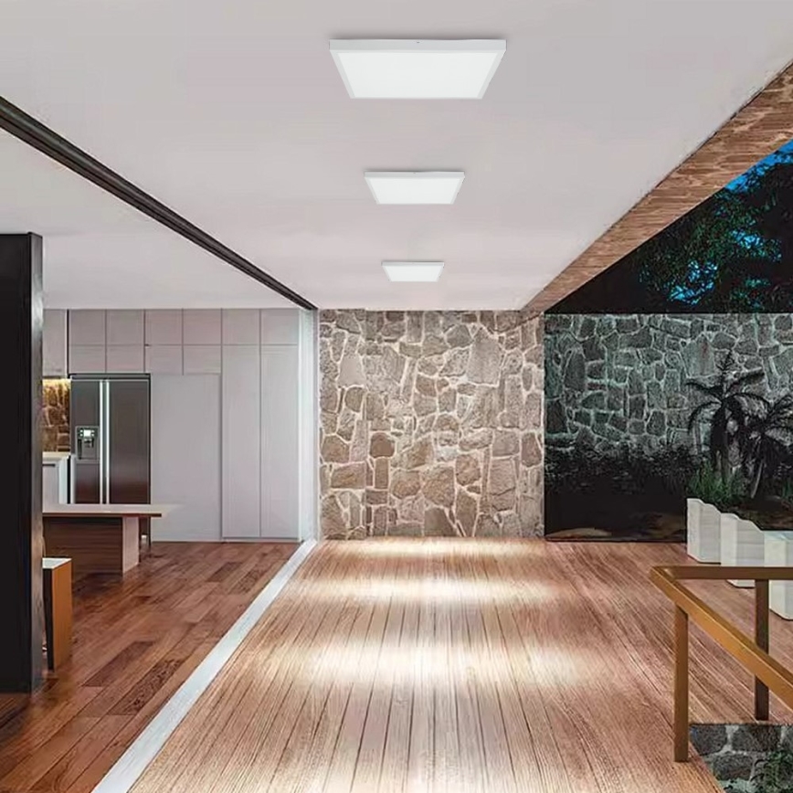 Immax NEO 07277L - Dimmbare LED-Deckenleuchte für Badezimmer NEO LITE FRAME LED/50W/230V IP44 Wi-Fi Tuya +remote Steuerung weiß