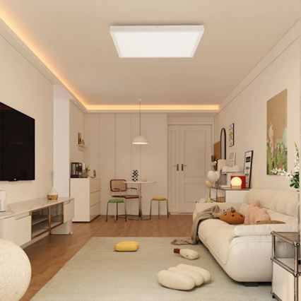 Immax NEO 07277L - Dimmbare LED-Deckenleuchte für Badezimmer NEO LITE FRAME LED/50W/230V IP44 Wi-Fi Tuya +remote Steuerung weiß
