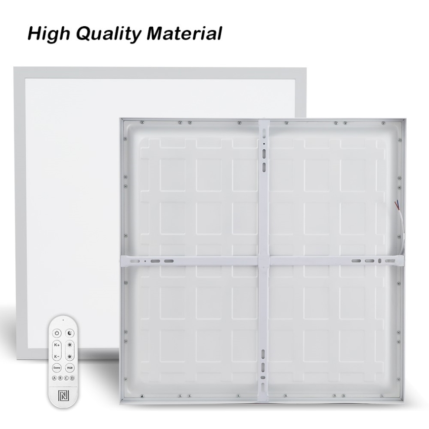 Immax NEO 07277L - Dimmbare LED-Deckenleuchte für Badezimmer NEO LITE FRAME LED/50W/230V IP44 Wi-Fi Tuya +remote Steuerung weiß