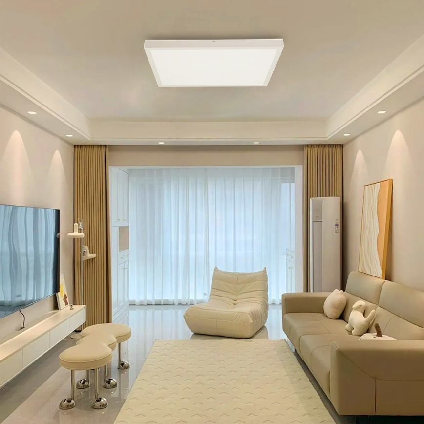 Immax NEO 07277L - Plafoniera LED dimmerabile da bagno NEO LITE FRAME LED/50W/230V IP44 Wi-Fi Tuya +remote telecomando bianco