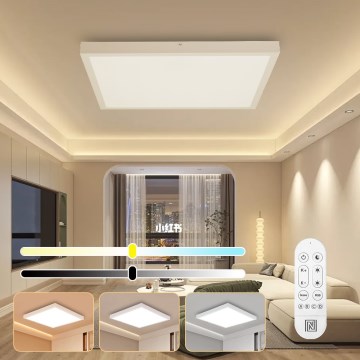 Immax NEO 07277L - Plafoniera LED dimmerabile da bagno NEO LITE FRAME LED/50W/230V IP44 Wi-Fi Tuya +remote telecomando bianco