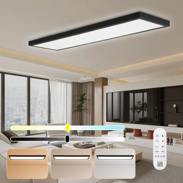 Immax NEO 07278L - Dimmbare LED-Deckenleuchte für Badezimmer NEO LITE FRAME LED/50W/230V IP44 Wi-Fi Tuya + Fernbedienung schwarz