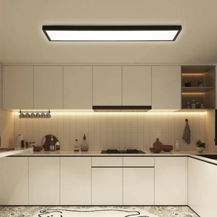 Immax NEO 07278L - Plafoniera LED dimmerabile da bagno NEO LITE FRAME LED/50W/230V IP44 Wi-Fi Tuya + telecomando nero