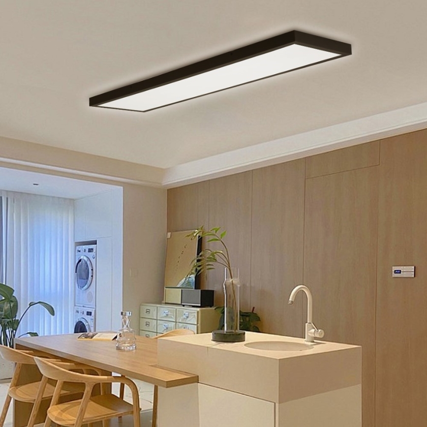 Immax NEO 07278L - Plafoniera LED dimmerabile da bagno NEO LITE FRAME LED/50W/230V IP44 Wi-Fi Tuya + telecomando nero