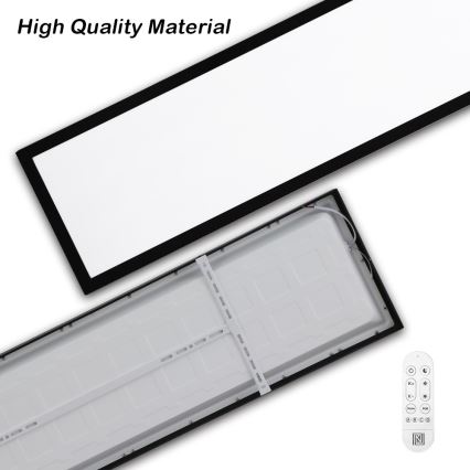 Immax NEO 07278L - Plafoniera LED dimmerabile da bagno NEO LITE FRAME LED/50W/230V IP44 Wi-Fi Tuya + telecomando nero