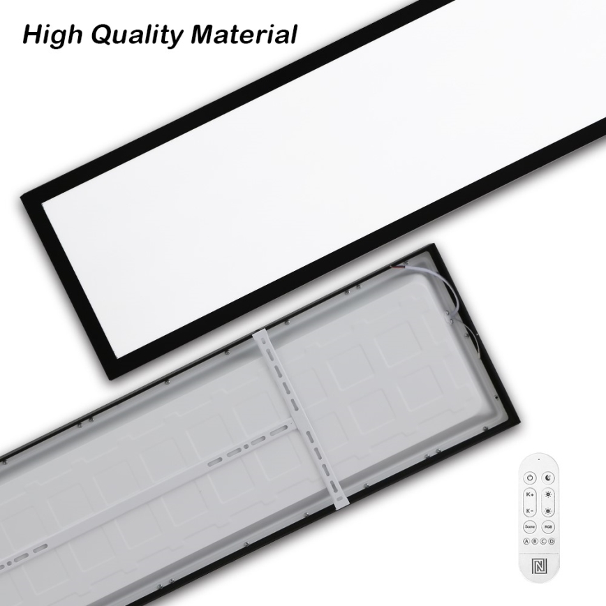 Immax NEO 07278L - Plafoniera LED dimmerabile da bagno NEO LITE FRAME LED/50W/230V IP44 Wi-Fi Tuya + telecomando nero