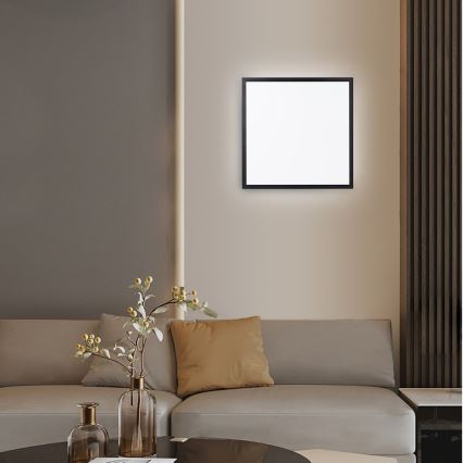 Immax NEO 07279L - Dimmbare LED-Deckenleuchte für Badezimmer NEO LITE FRAME LED/50W/230V IP44 Wi-Fi Tuya + Fernbedienung schwarz