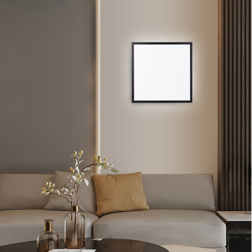 Immax NEO 07279L - Dimmbare LED-Deckenleuchte für Badezimmer NEO LITE FRAME LED/50W/230V IP44 Wi-Fi Tuya + Fernbedienung schwarz