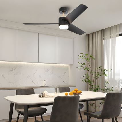 Immax NEO 07280L - Dimmbarer LED-Deckenventilator BEAUTY LED/18W/230V Wi-Fi Tuya schwarz + Fernbedienung