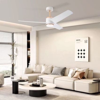 Immax NEO 07281L - Ventilatore da soffitto dimmerabile LED+CCT BEAUTY LED/18W/230V 3000/4000/6000K Wi-Fi Tuya Ø 132 cm + telecomando