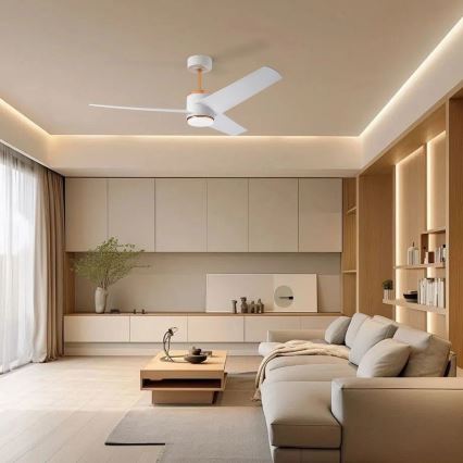 Immax NEO 07281L - ventilateur de plafond dimmable LED+CCT BEAUTY LED/18W/230V 3000/4000/6000K Wi‑Fi Tuya Ø 132 cm + télécommande