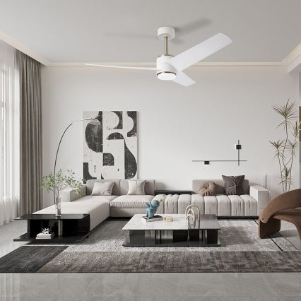 Immax NEO 07282L - LED+CCT Dimmbarer Deckenventilator BEAUTY LED/18W/230V 3000/4000/6000K Wi-Fi Tuya Ø 132 cm + Fernbedienung