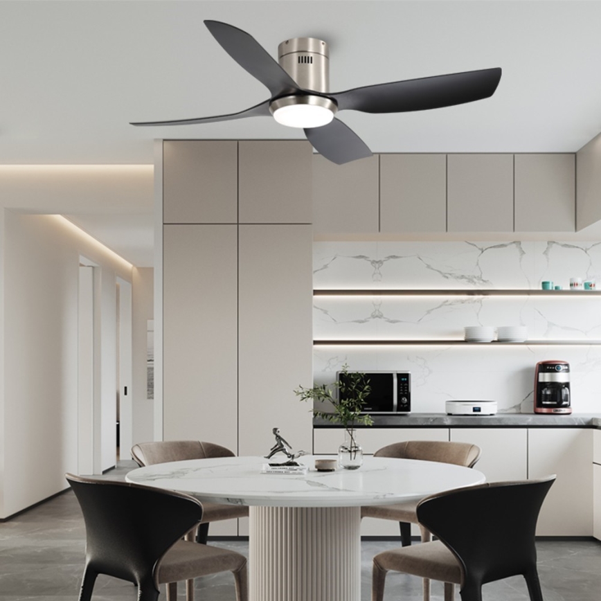 Immax NEO 07282L - Ventilatore da soffitto dimmerabile LED+CCT PURE 24W/230V 3000/4000/6000K Wi‑Fi Tuya Ø132 cm + telecomando