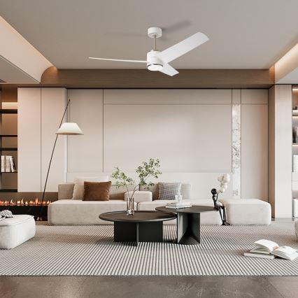 Immax NEO 07282L - LED+CCT Ventilatore da soffitto dimmerabile BEAUTY LED/18W/230V 3000/4000/6000K Wi‑Fi Tuya Ø 132 cm + telecomando