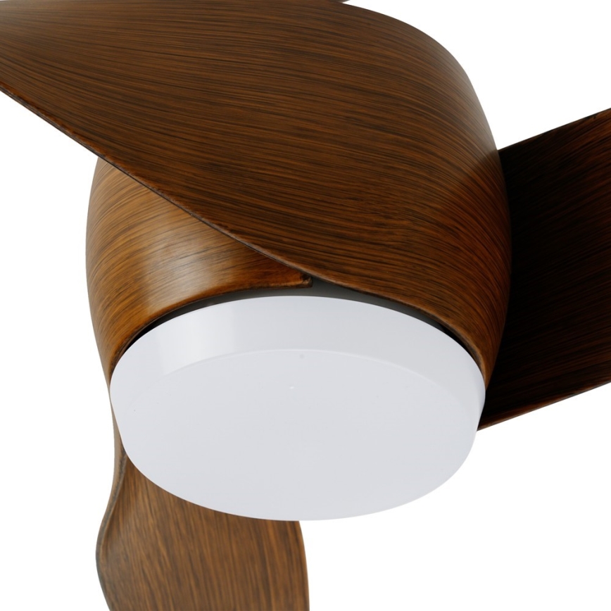 Immax NEO 07286L - Ventilatore a soffitto LED WAVE LED/18W/230V Wi-Fi Tuya marrone Ø 132 cm + telecomando