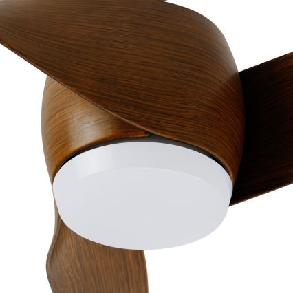Immax NEO 07286L - Ventilateur de plafond à intensité variable WAVE LED/18W/230V Wi-Fi Tuya marron + Télécommande