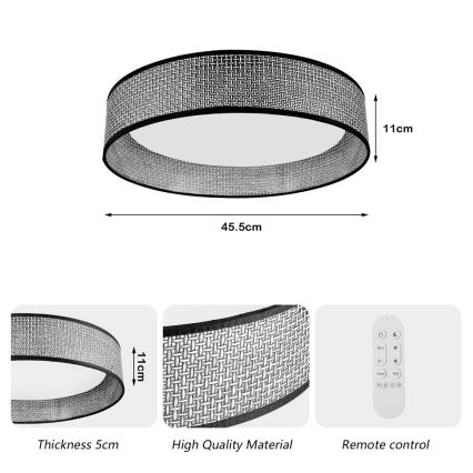 Immax NEO 07287L - Plafonnier LED+CCT dimmable LONA LED/36W/230V 3000-6000K Wi‑Fi Tuya Ø 45,5 cm + télécommande