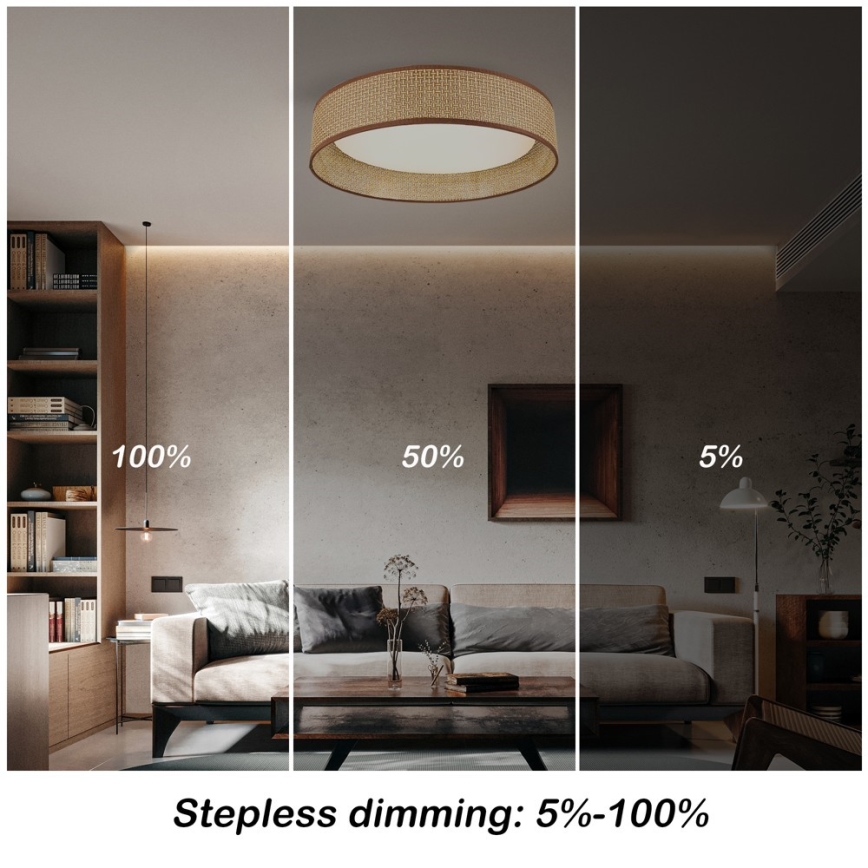 Immax NEO 07288L - LED+CCT, dimmbare Deckenleuchte LONA LED/36W/230V 3000-6000K Wi-Fi Tuya Ø 45,5 cm + Fernbedienung