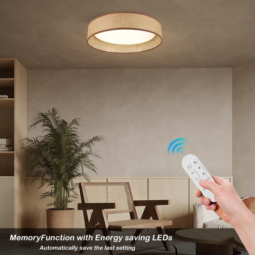 Immax NEO 07288L - Plafoniera dimmerabile LED+CCT LONA LED/36W/230V 3000-6000K Wi-Fi Tuya Ø 45,5 cm + telecomando