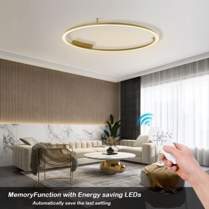 Immax NEO 07290-120G - LED+CCT Dimmbare Deckenleuchte FINO, 55 W, 230 V, 2700–6500 K, Tuya, Ø 120 cm + Fernbedienung