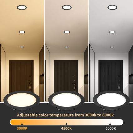 Immax NEO 07294L - Lampada da incasso LED dimmerabile DOWN, 12W/230V, Wi-Fi, Tuya  Tuya  Ø 12 cm, bianco