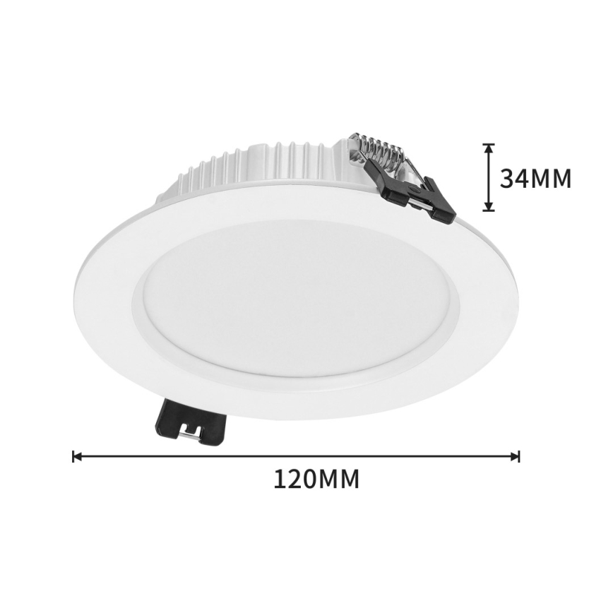 Immax NEO 07294L - Lampada da incasso LED dimmerabile DOWN, 12W/230V, Wi-Fi, Tuya  Tuya  Ø 12 cm, bianco