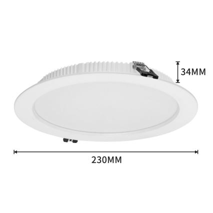 Immax NEO 07294L - Downlight da incasso LED dimmerabile 36W/230V Wi‑Fi Tuya Ø 23 cm bianco