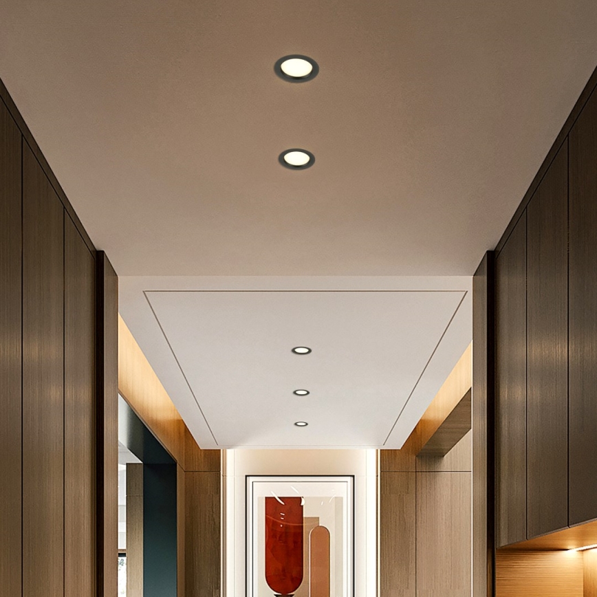 Immax NEO 07294L - dimmbares LED-Einbau-Downlight DOWN LED/12W/230V Wi-Fi Tuya Tuya Ø 12 cm schwarz