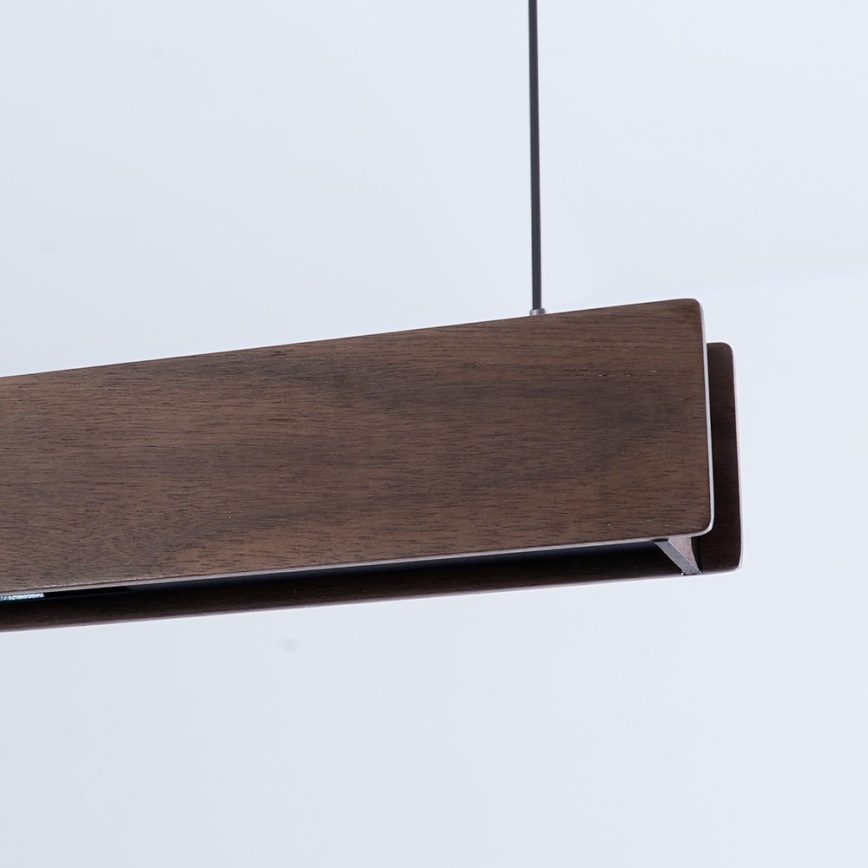 Immax NEO 07300L - Lampadario dimmerabile su cavo MADEIRA LED/26W/230V Wi-Fi Tuya 122 cm noce + telecomando