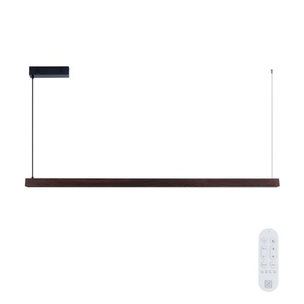 Immax NEO 07301L - LED-dimmbarer Seil-Pendelleuchte MADEIRA LED/33W/230V Wi-Fi Tuya 152 cm Nussbaum + Fernbedienung