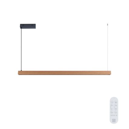 Immax NEO 07303L - Lampadario LED dimmerabile a sospensione su cavo MADEIRA LED/26W/230V Wi‑Fi Tuya 122 cm rovere + telecomando