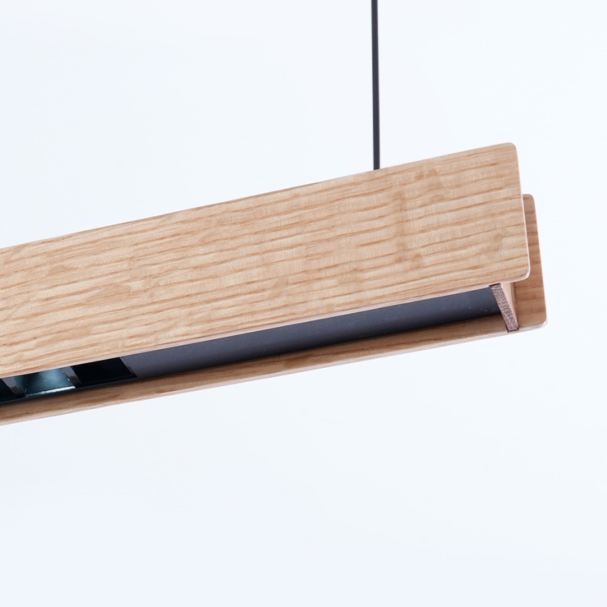 Immax NEO 07304L - Lampadario sospeso dimmerabile a cavo MADEIRA LED/33W/230V Wi‑Fi Tuya 152 cm rovere + telecomando