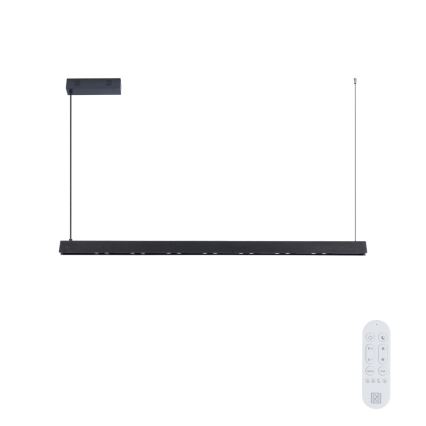 Immax NEO 07306L - Lampadario LED dimmerabile sospeso con cavo MADEIRA LED/26W/230V Wi-Fi Tuya 122 cm nero + telecomando
