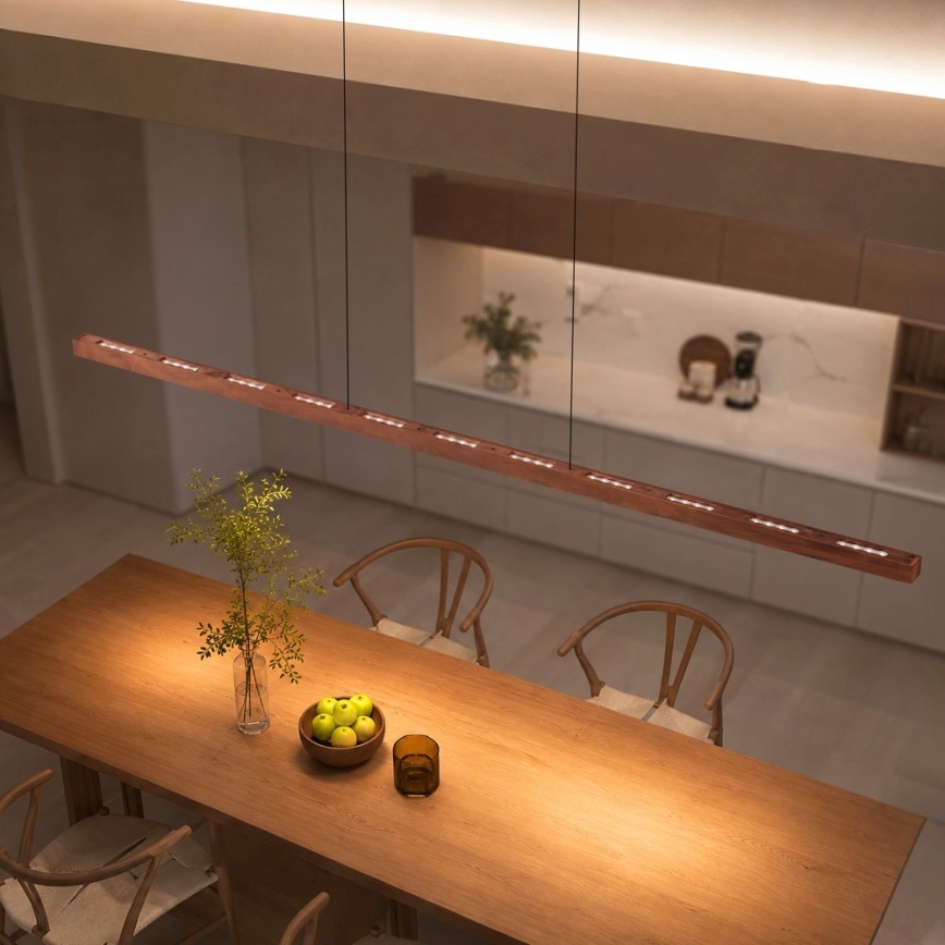 Immax NEO 07309L - Suspension LED dimmable sur câble avec capteur MADEIRA LED/37W/230V 157 cm finition noyer