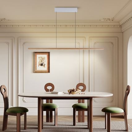 Immax NEO 07310L - Lampadario a sospensione LED dimmerabile su cavo con sensore MADEIRA LED/37W/230V 157 cm in frassino