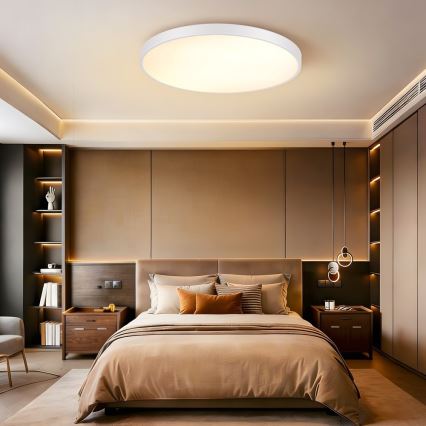 Immax NEO 07315L - Plafoniera LED dimmerabile SEMPLICI LED/96W/230V Ø 80 cm Wi-Fi Tuya bianco + telecomando