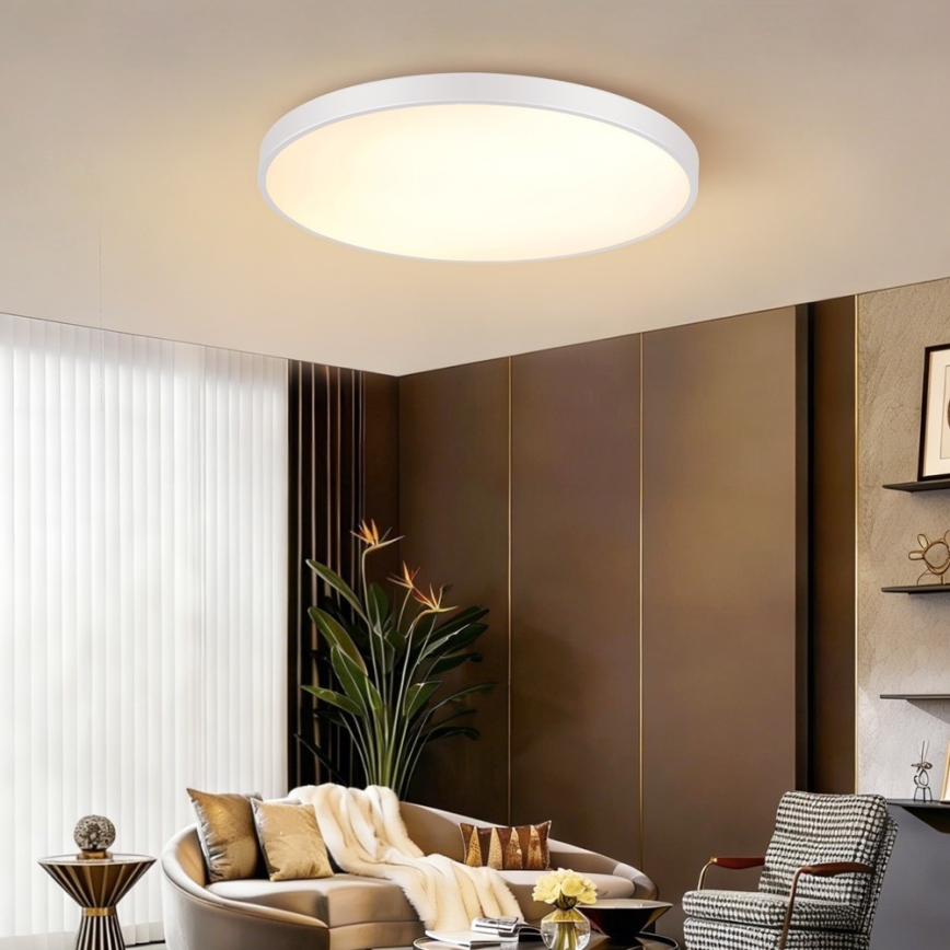 Immax NEO 07315L - Plafoniera LED dimmerabile SEMPLICI LED/96W/230V Ø 80 cm Wi-Fi Tuya bianco + telecomando